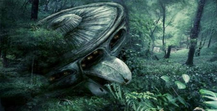 ufo_forest_landing_by_mechatwiggy